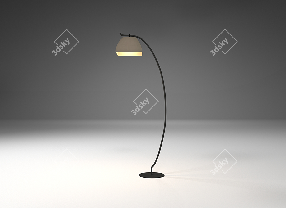 Title: Elegant Aladino Floor Lamp 3D model image 2