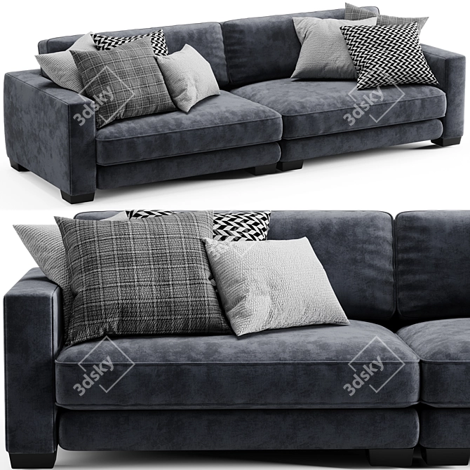 Modern Enzo Sofa: Sleek Design, 2015 Version 3D model image 1