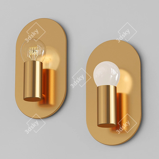 Modern Gold Wall Lamp 3D model image 4