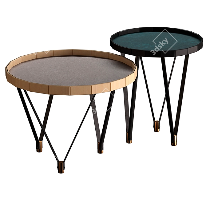 Elegant Baxter Ninfea Small Table 3D model image 1