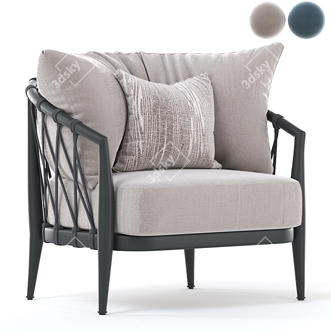 Modern Erica Armchair: Stylish and Comfortable 3D model image 1