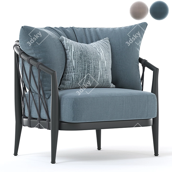 Modern Erica Armchair: Stylish and Comfortable 3D model image 2