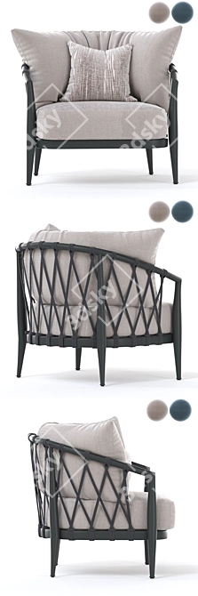 Modern Erica Armchair: Stylish and Comfortable 3D model image 4