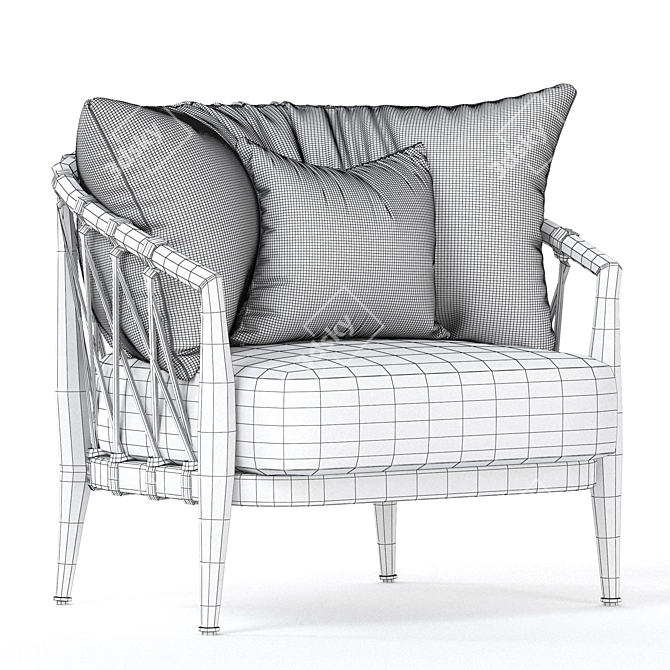 Modern Erica Armchair: Stylish and Comfortable 3D model image 5