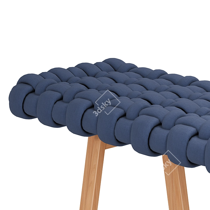 Banco Trama Inspired Stool 3D model image 3