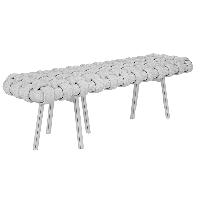 Banco Trama Inspired Stool 3D model image 6