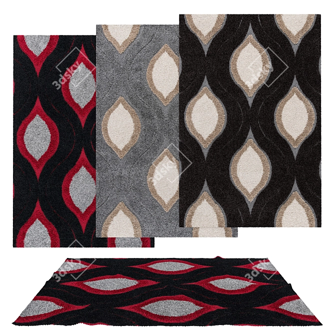 Versatile Rug Set with VRayFur 3D model image 1