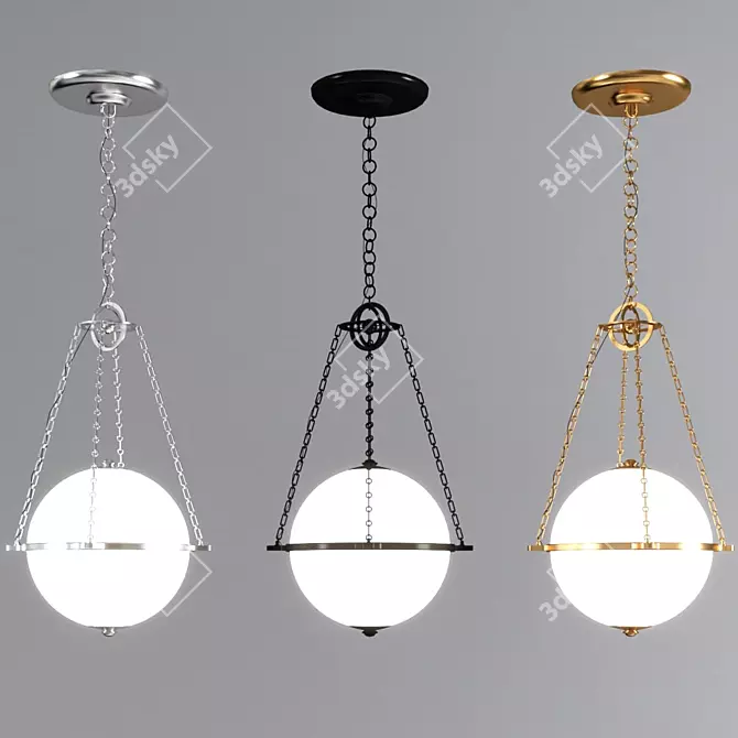 Elegant Visual Comfort Chandelier 3D model image 3