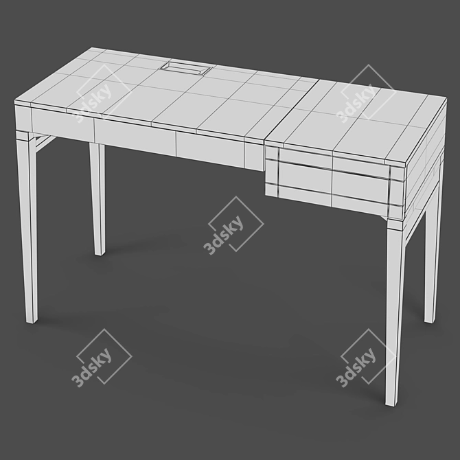 MOD Interiors MARBELLA Writing Desk - Sleek and Sophisticated Design 3D model image 3