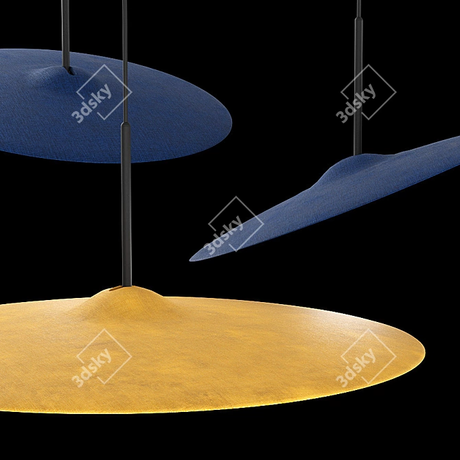 Acustica Pendant Lamp by Fabbian: Sound-Absorbing Elegance 3D model image 2