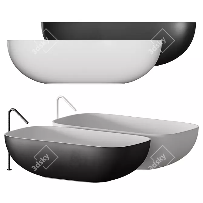 Boffi FAROE Freestanding Bathtub 3D model image 1