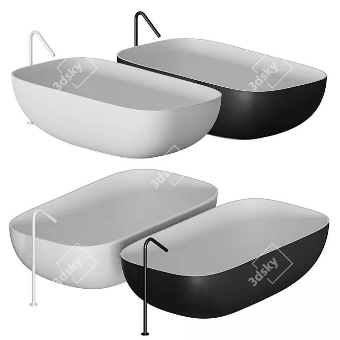 Boffi FAROE Freestanding Bathtub 3D model image 2