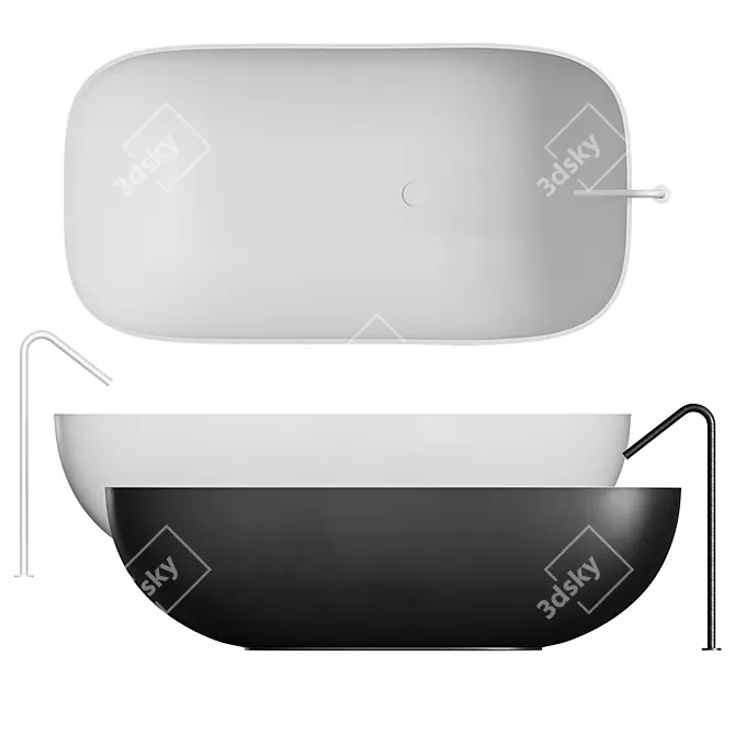 Boffi FAROE Freestanding Bathtub 3D model image 3