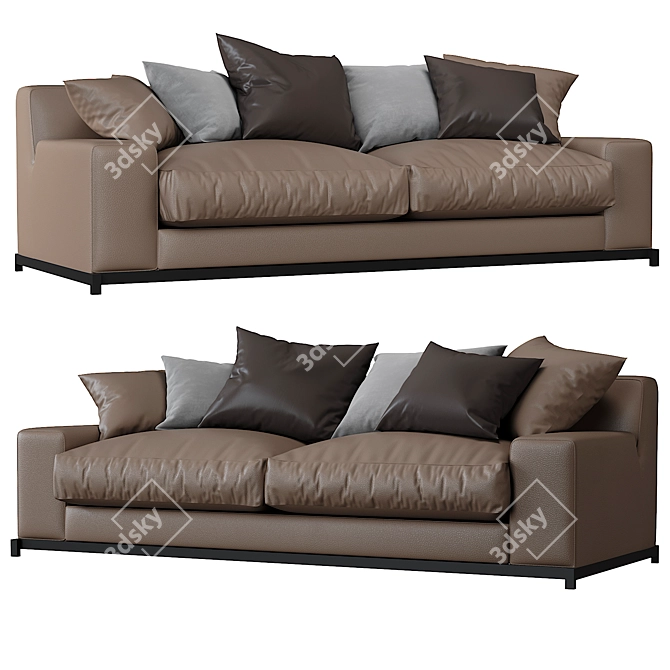 Modern Frieman Sofa: Stylish and Comfortable 3D model image 5