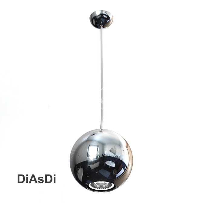 Sleek Chrome Pendant by DiAsDi 3D model image 1