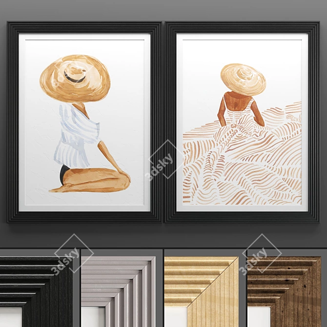 Modern Art Frame Collection 3D model image 1