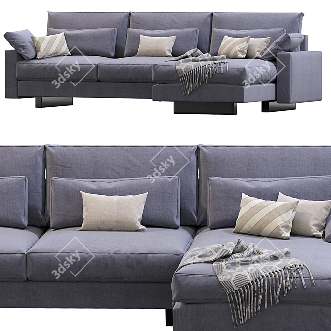 Modular Harmony Sofa: Sleek, Stylish, & Versatile 3D model image 4