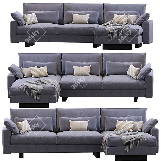 Modular Harmony Sofa: Sleek, Stylish, & Versatile 3D model image 7
