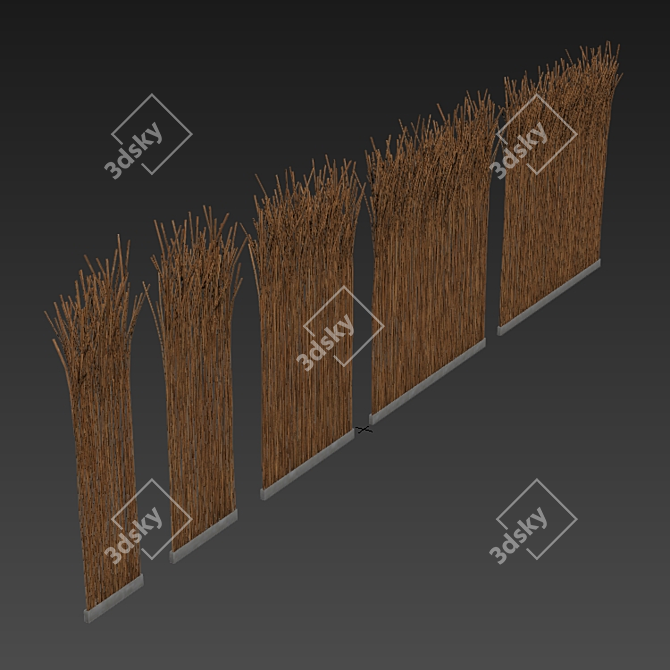 Elegant Thin Branch Screen 3D model image 6