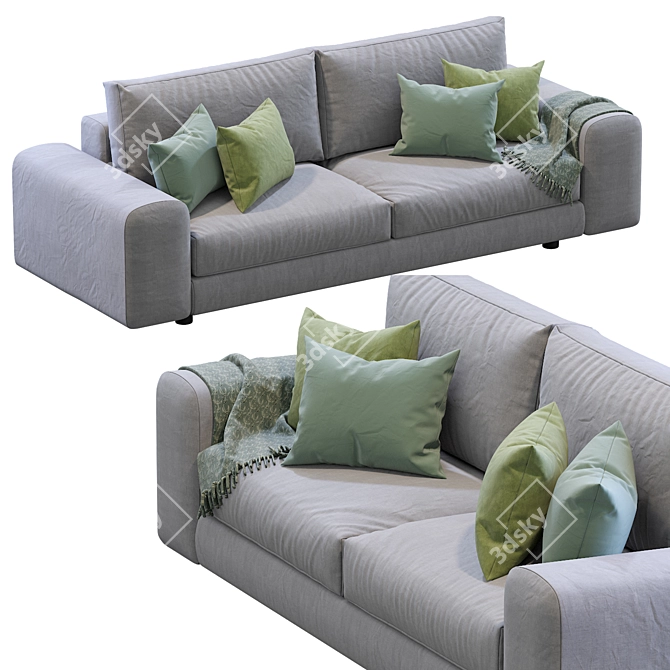 Arflex Low Land Sofa: Sleek and Modern 3D model image 3