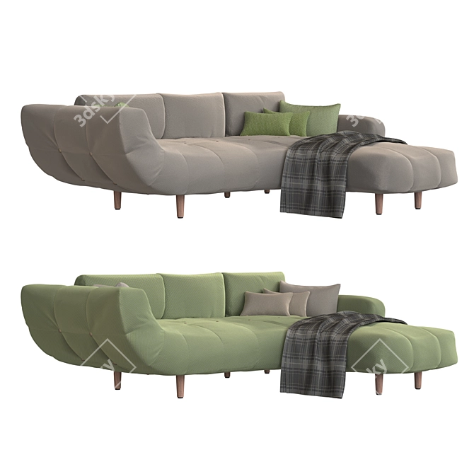 CozyModular Sofa 3D model image 3