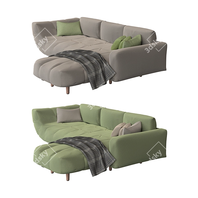 CozyModular Sofa 3D model image 4