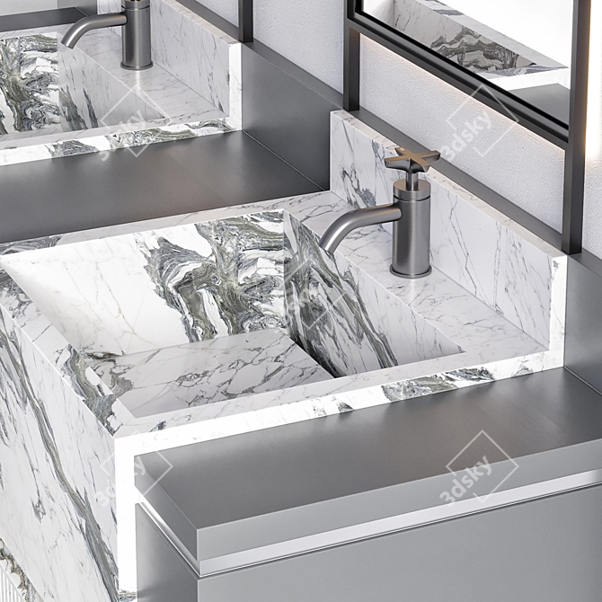 Contemporary Bathroom Furniture Set 3D model image 3