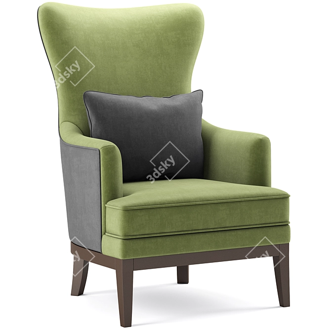 Elegant Bryn Wing Chair - Havertys 3D model image 1