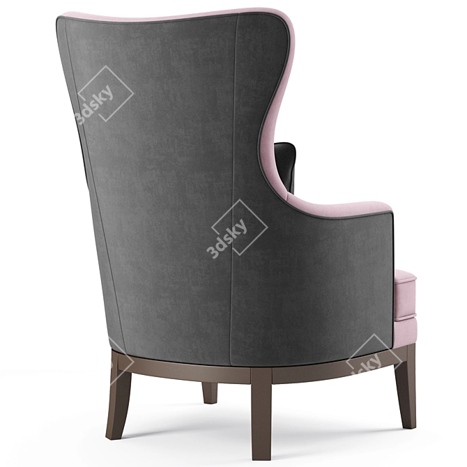 Elegant Bryn Wing Chair - Havertys 3D model image 3