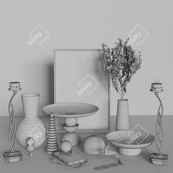 Modern Decorative Set 30-Piece 3D model image 5