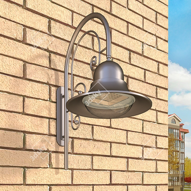 Sleek Street Lamp 3D model image 3