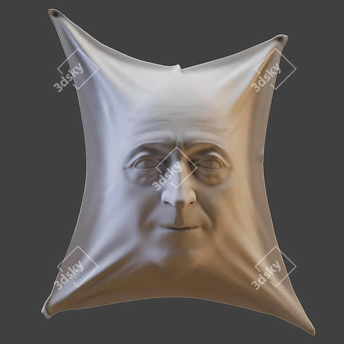Sleek Face Sculpture 3D model image 3