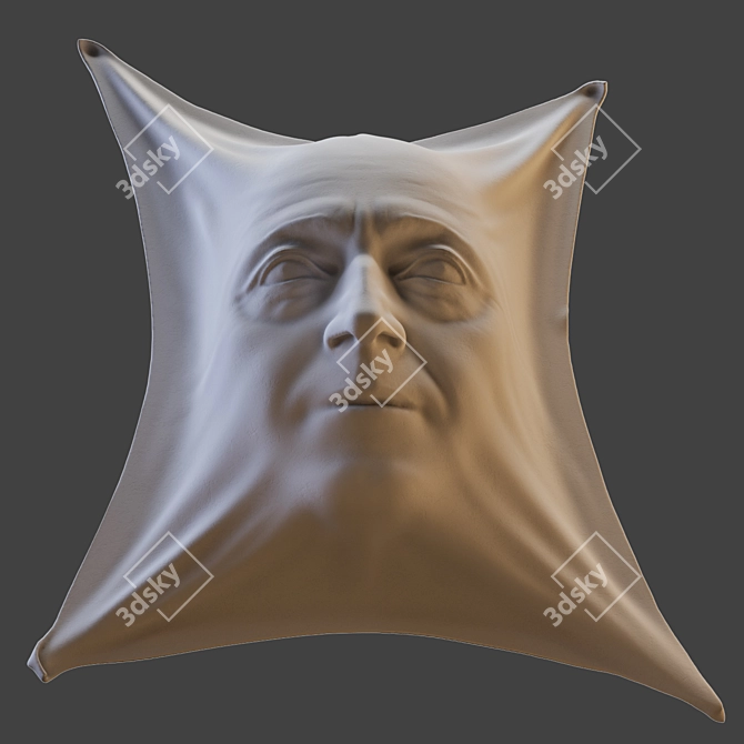 Sleek Face Sculpture 3D model image 5