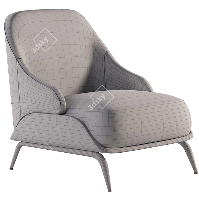 Modern Brigid Armchair: Sleek Design, Exportable 3D model image 6