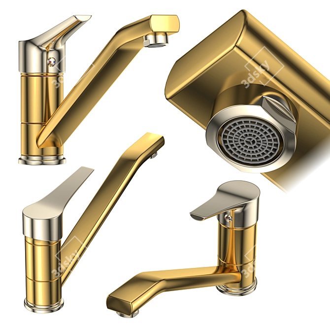 Sleek Faucet F6 - V-Ray Ready 3D model image 2