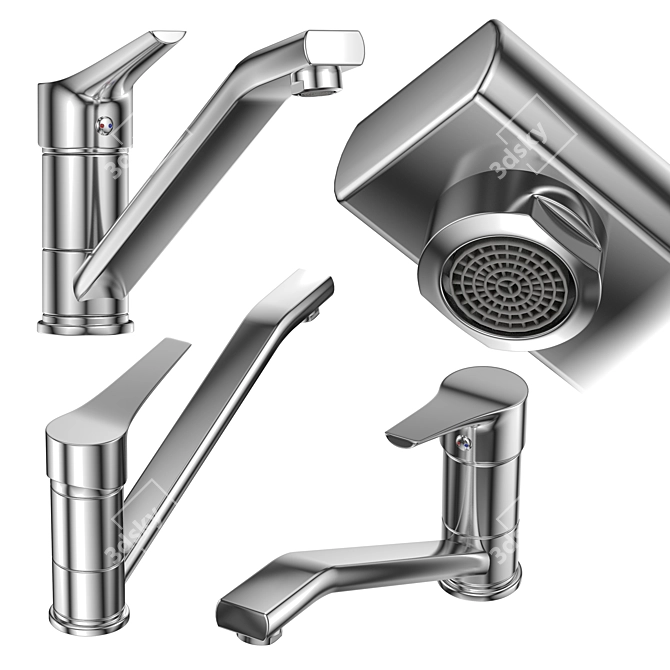 Sleek Faucet F6 - V-Ray Ready 3D model image 3