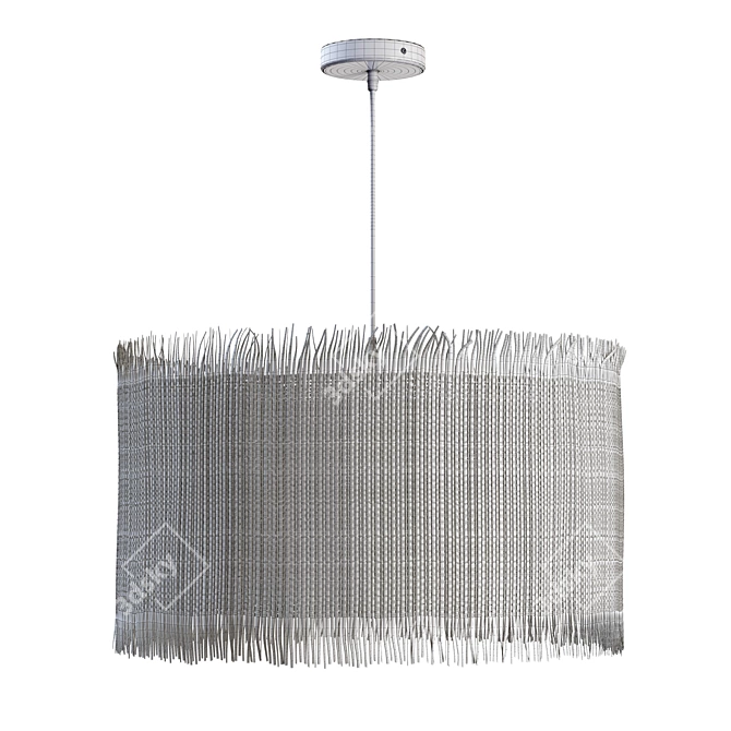 Exotic Raffia Lampshade: Alluzi 3D model image 2