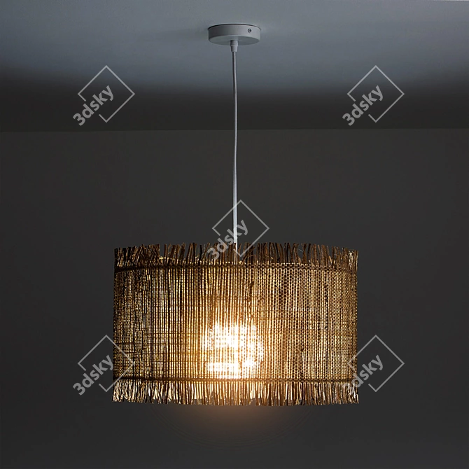 Exotic Raffia Lampshade: Alluzi 3D model image 4