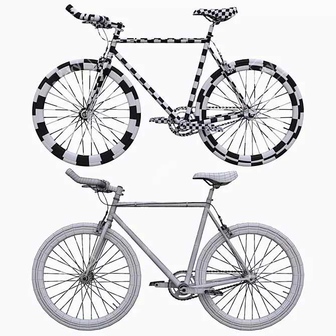 Sleek Lager Fixed Bike: Stylish and Efficient 3D model image 3