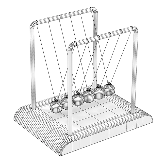 Momentum Swing Newton Cradle 3D model image 7