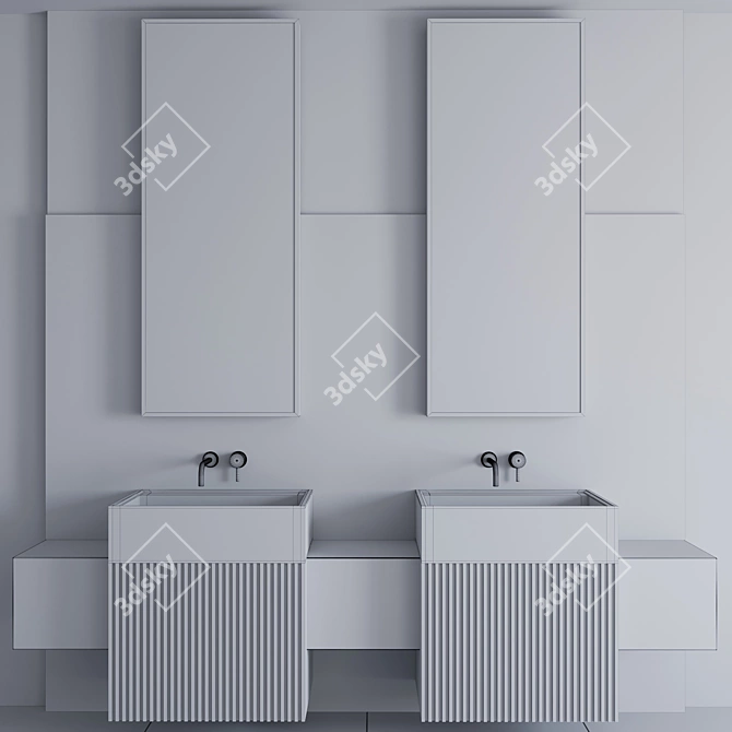 Modern Bathroom furniture T2 3D model image 6