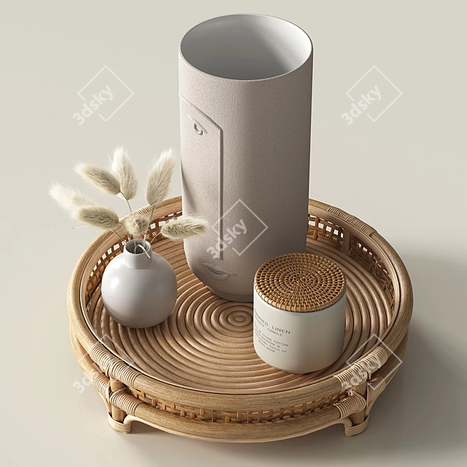 Boho Vibe Decor Set 3D model image 2