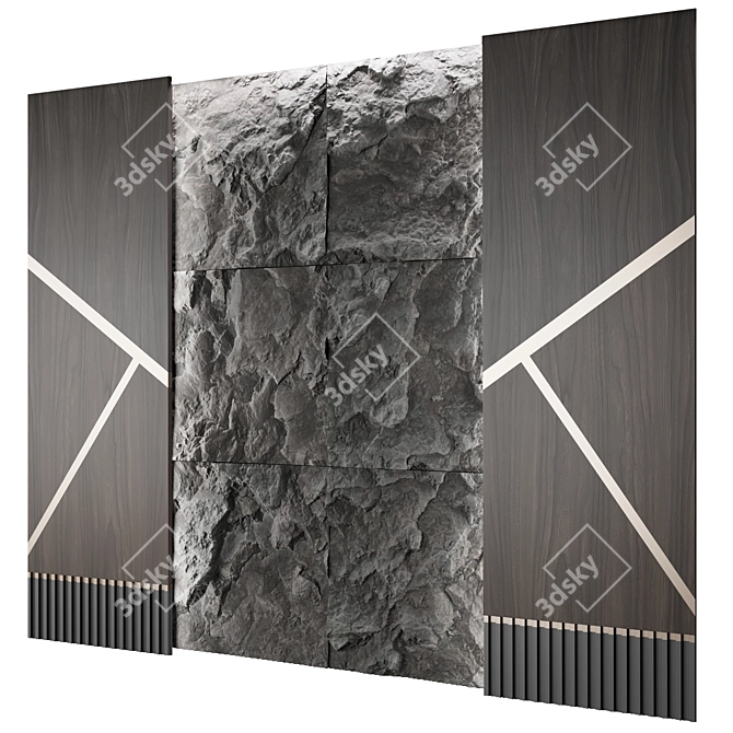 Rock Panel 4: Ornamental Wall Decor 3D model image 2