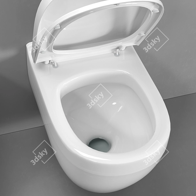 Title: Duravit Starck 3 Wall-Hung Toilet & Bidet Set 3D model image 5