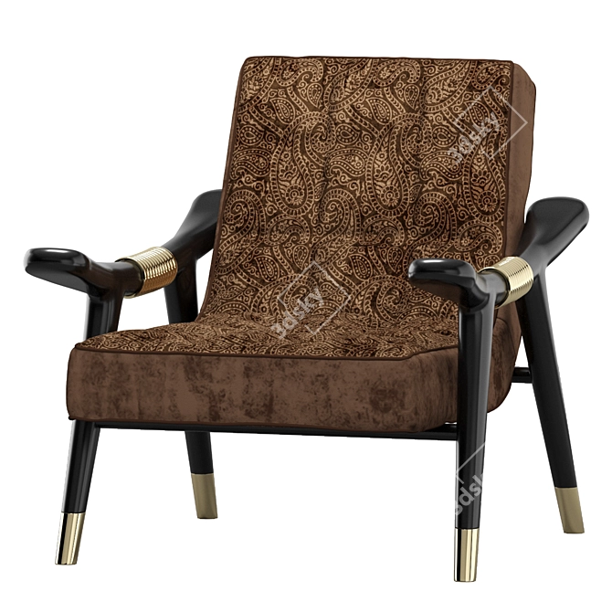 ETRO Masai: Modern Armchair Design 3D model image 5