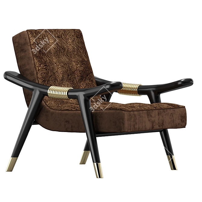 ETRO Masai: Modern Armchair Design 3D model image 6