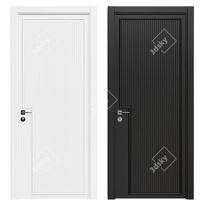 Elegant Interior Door 3D model image 1