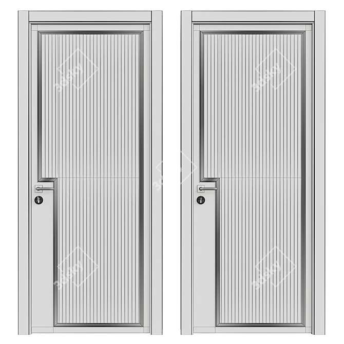 Elegant Interior Door 3D model image 2