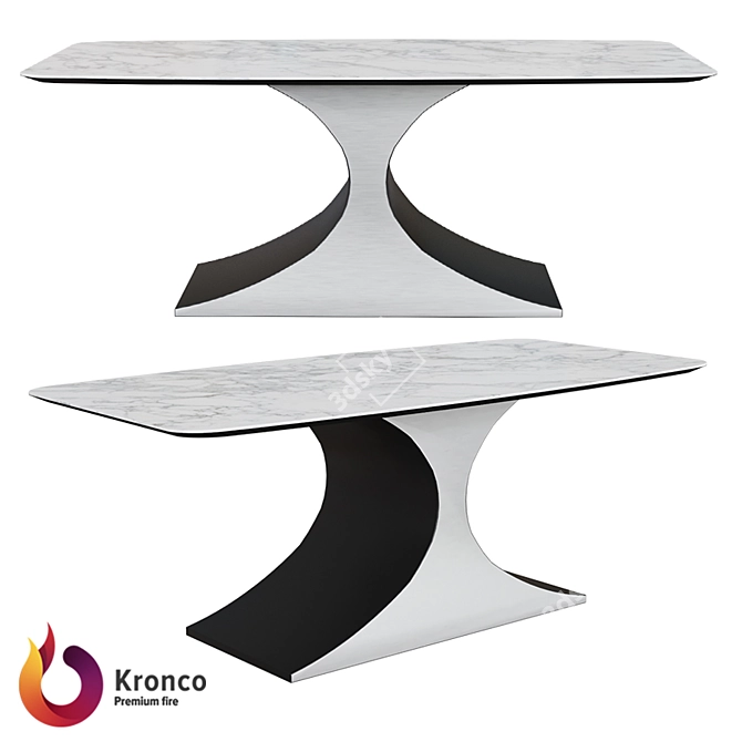 Kronco Ero Ceramic Dining Table 3D model image 1