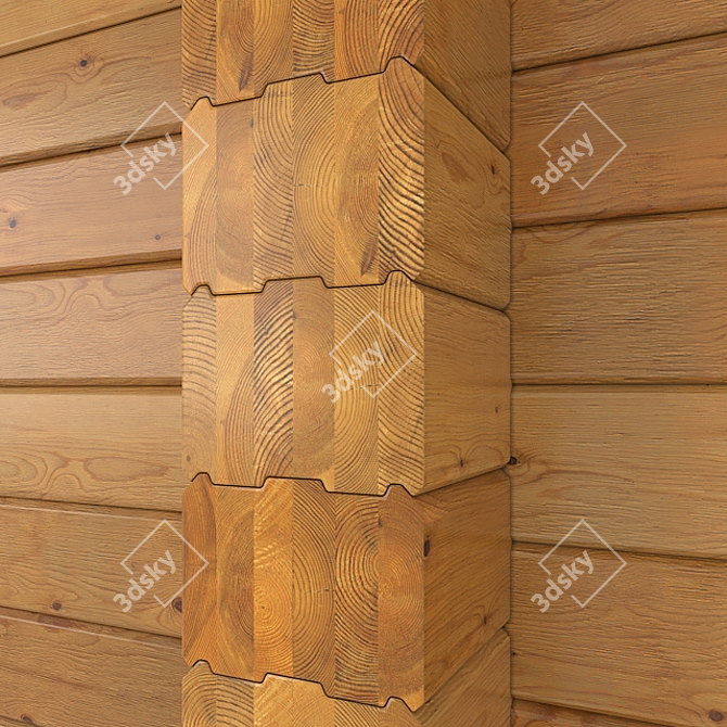 Premium Glulam Timber: Versatile & High-Quality 3D model image 3